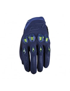 Luvas cinco stunt evo 2 - Fluor azul e amarelo