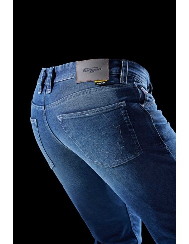 Pantalón Vaquero Furygan D12 X Kevlar Straight Azul medio
