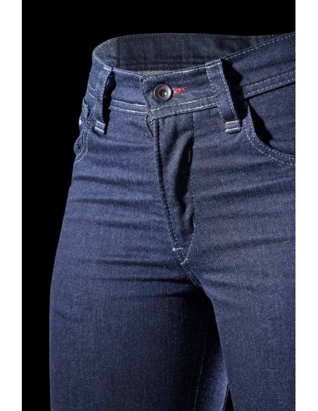 Pantalón Vaquero Furygan Nikita X Kevlar Mom Fit Azul oscuro