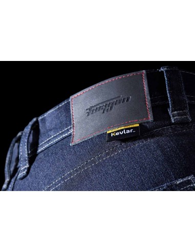 Pantalón Vaquero Furygan Nikita X Kevlar Mom Fit Azul oscuro