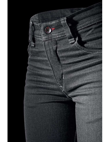 Pantalón Vaquero Furygan Nikita X Kevlar Mom Fit Carbono
