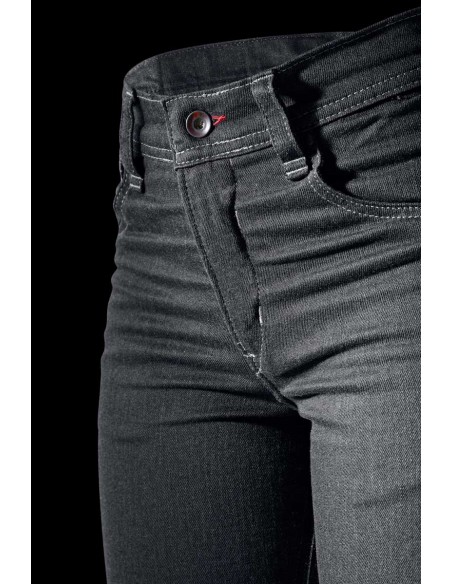 Pantalón Vaquero Furygan Nikita X Kevlar Mom Fit Carbono
