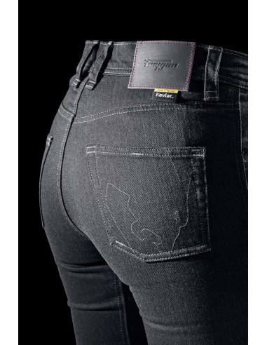 Pantalón Vaquero Furygan Nikita X Kevlar Mom Fit Carbono