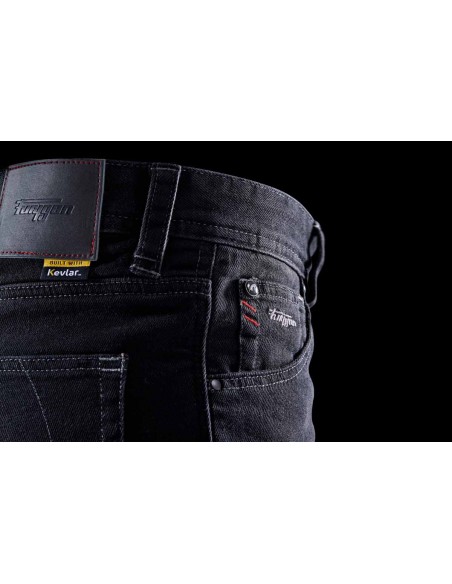 Pantalón Vaquero Furygan D12 X Kevlar Straight Negro