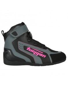 Zapatillas Furygan V4 Easy D3O Lady Negro y rosa