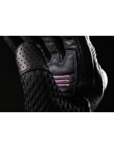 Guantes Furygan TD Air Lady Negro-blanco-rosa XS
