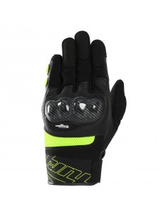 Guantes Furygan Galax Evo Negro y amarillo fluor S 2