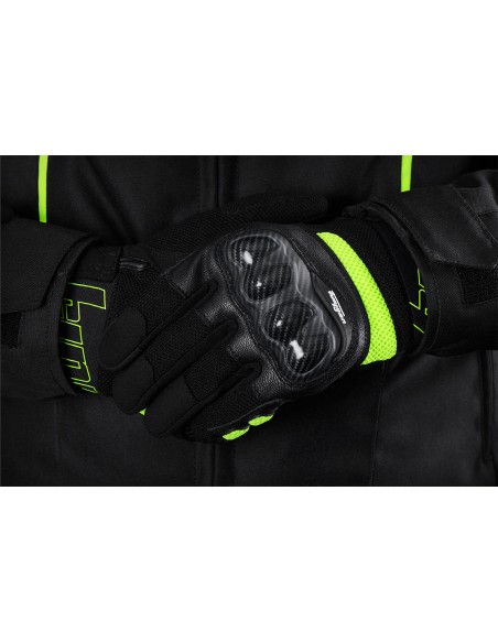 Guantes Furygan Galax Evo Negro y amarillo fluor S