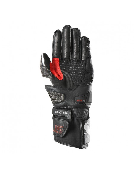 Guantes Furygan STYG15 Negro-blanco-rojo S