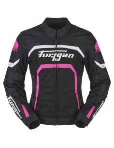 Chaqueta Furygan Mystic Evo Vented Negro-blanco-rosa S