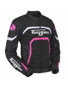 Chaqueta Furygan Mystic Evo Vented Negro-blanco-rosa S 2