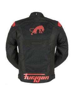 Chaqueta Furygan Atom Vented Evo Negro y rojo S 2