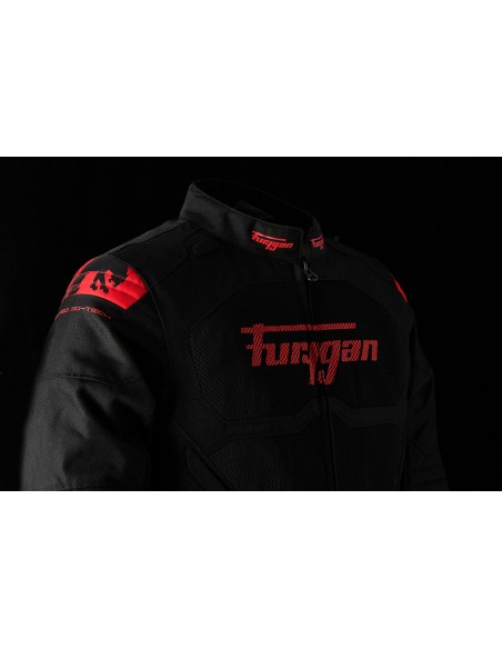 Chaqueta Furygan Atom Vented Evo Negro y rojo S