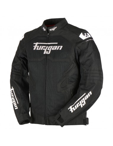 Chaqueta Furygan Atom Vented Evo Negro y blanco S