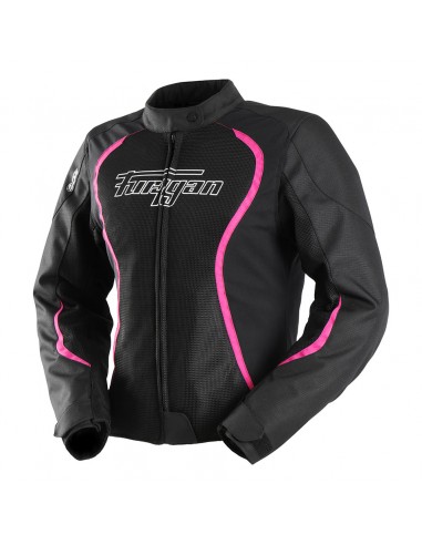 Chaqueta Furygan Odessa Vented 3IN1 Negro-blanco-rosa S