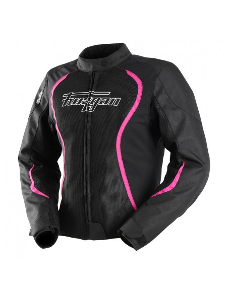 Chaqueta Furygan Odessa Vented 3IN1 Negro-blanco-rosa S