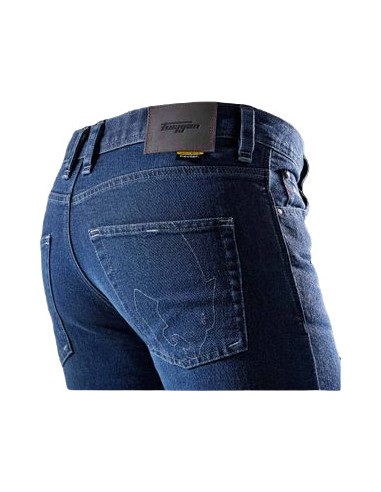 Pantalón Vaquero Furygan K12 X Kevlar Straight Azul medio