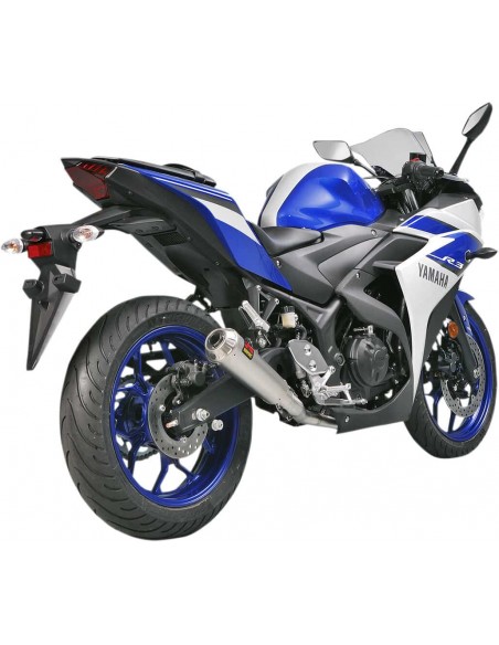 Escapamento Akrapovic Racing Line em aço prateado S-Y2R1-CUBSS