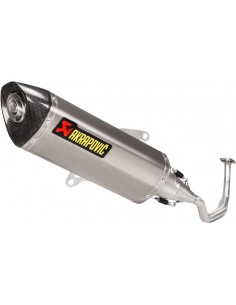 Escapamento Akrapovic Racing Line em aço prateado...
