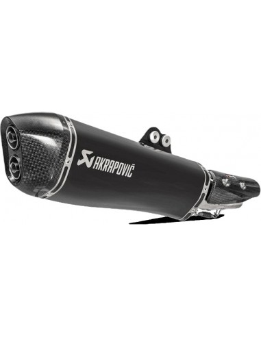 Escapamento Akrapovic Slip-On em Aço Preto...