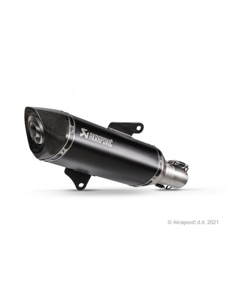 Escapamento Akrapovic Slip-On em Aço Preto S-H3SO8-HRSSBL