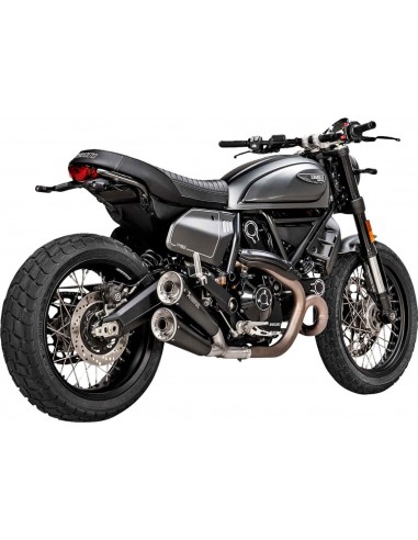 Escapamento Akrapovic Slip-On em aço preto...