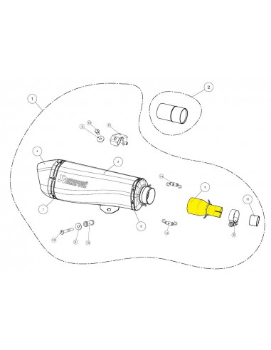 Tubo de Conexión Akrapovic L-PI5SO1