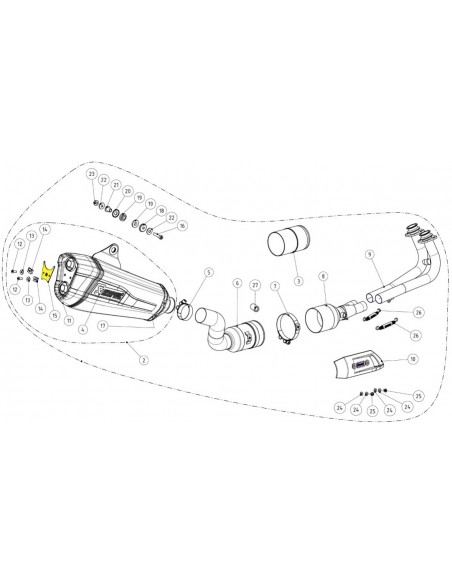 Soporte de Silenciador Akrapovic P-X189