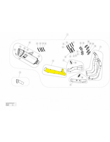 Tubo de Conexión Akrapovic L-S13R5