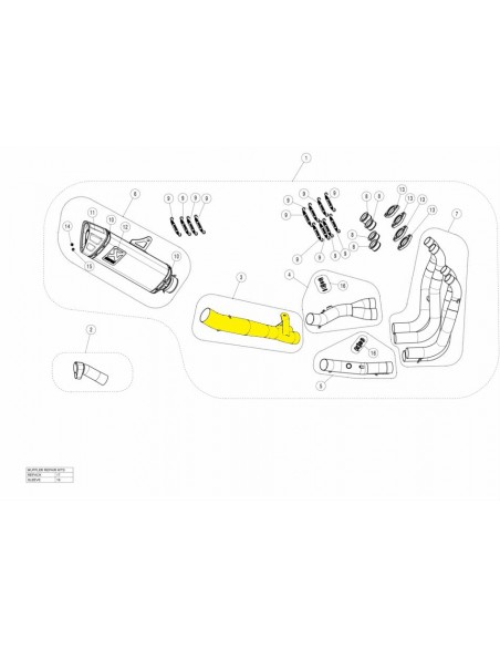 Tubo de Conexión Akrapovic L-S13R5