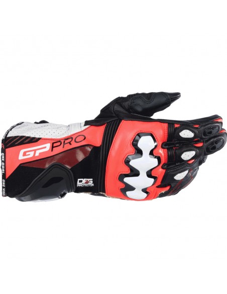Guantes Alpinestars GP PRO R4 Negro-rojo fluor-blanco 1