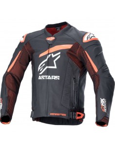 Chaqueta Alpinestars GP PLUS R V4 Rideknit Negro-rojo fluor-blanco 1