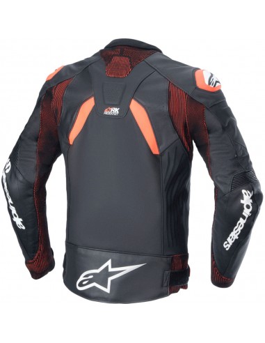 Chaqueta Alpinestars GP PLUS R V4 Rideknit Negro-rojo fluor-blanco 2