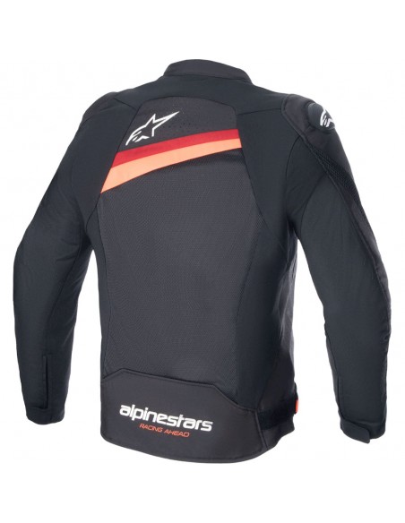 Chaqueta Alpinestars T-GP Plus R V4 Airflow Negro y rojo fluor 2