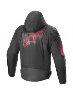 Chaqueta Alpinestars Zaca Air Venom WP Negro y rojo brillo 1 2