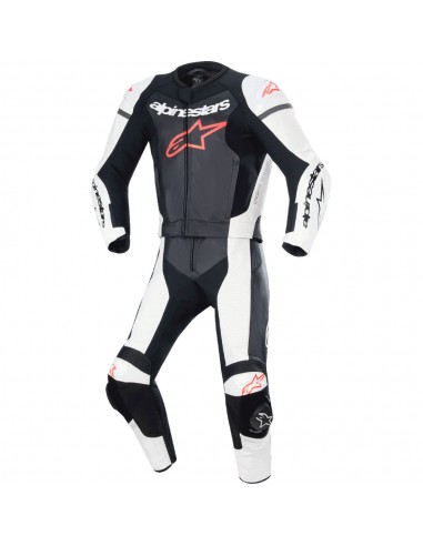 Mono Alpinestars GP Force Lurv 2 PC Negro-blanco-rojo fluor 1