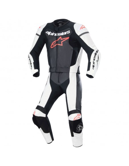 Mono Alpinestars GP Force Lurv 2 PC Negro-blanco-rojo fluor 1