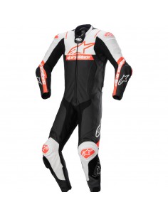 Mono Alpinestars Missile V2 Ward 1PC Negro-blanco-rojo fluor 1