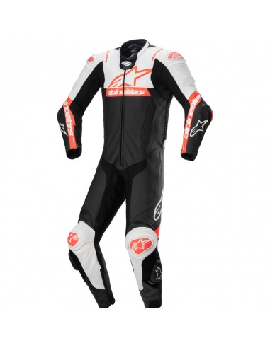 Mono Alpinestars Missile V2 Ward 1PC Negro-blanco-rojo fluor 1