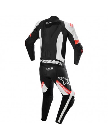 Mono Alpinestars Missile V2 Ward 1PC Negro-blanco-rojo fluor 2