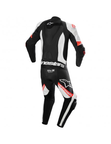 Mono Alpinestars Missile V2 Ward 1PC Negro-blanco-rojo fluor 2