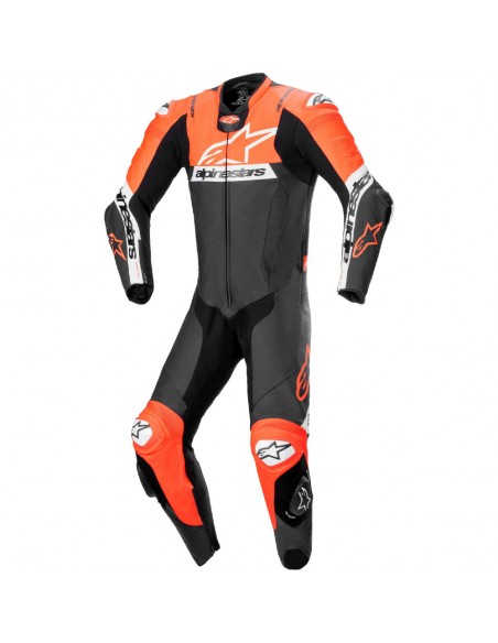 Mono Alpinestars Missile V2 Ward 1PC Negro-rojo fluor-blanco 1