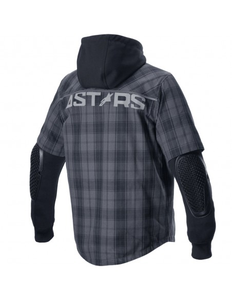 Chaqueta Alpinestars MO.ST.EQ Tartan Gris y negro back