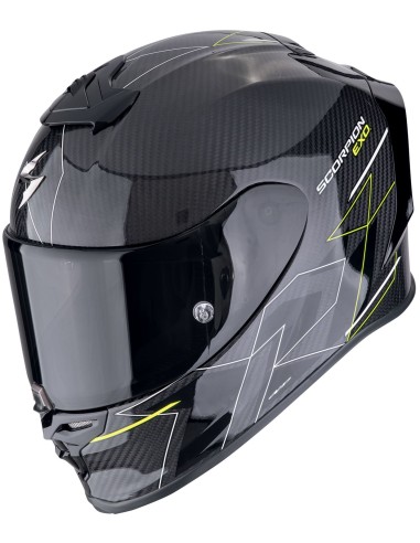 Casco Scorpion Exo-R1 Evo Carbon Air Cynergy | Negro y amarillo neón