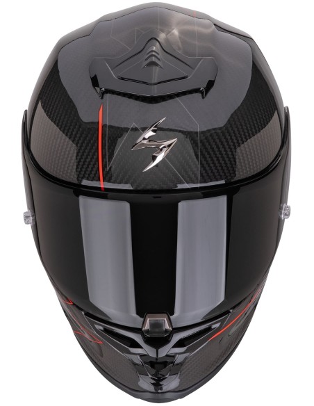 Casco Scorpion Exo-R1 Evo Carbon Air Cynergy | Negro y rojo