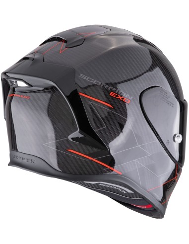 Casco Scorpion Exo-R1 Evo Carbon Air Cynergy | Negro y rojo