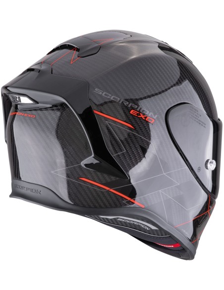 Casco Scorpion Exo-R1 Evo Carbon Air Cynergy | Negro y rojo