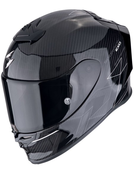 Casco Scorpion Exo-R1 Evo Carbon Air Cynergy | Negro y blanco