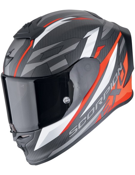 Casco Scorpion Exo-R1 Evo Carbon Air Runner | Mate-Negro y rojo