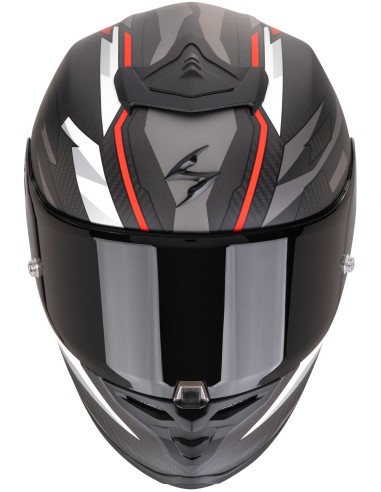 Casco Scorpion Exo-R1 Evo Carbon Air Runner | Mate-Negro y rojo